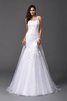 Robe de mariée longue delicat avec perle bandouliere spaghetti avec sans manches - 4