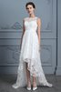 Robe de mariée avec gaze délicat plissé moderne naturel - 3