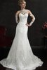 Abito da Sposa Cuore Schiena Nuda con Applique Seghettato Scollo lusso in pizzo - 1