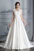 Abito da Sposa Elegante Senza Maniche in Raso Ball Gown V-Scollo - 6