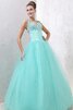 Robe de quinceanera avec perle col en forme de cœur en tulle - 1