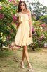 Abito da Damigella Senza Maniche Principessa Mini in Chiffon A-Line - 6