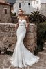 Robe de mariée sexy distinguee de traîne courte longueur au ras du sol maillot - 4