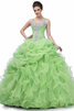 Robe de quinceanera de princesse absorbant jusqu'au sol majestueux longue - 1