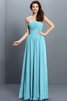 Robe demoiselle d'honneur plissé longue de princesse fermeutre eclair avec chiffon - 3