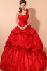 Vestido de Quinceañeras de Corte Evasé de Corte-A de Dobladillos de Escote Corazón - 1