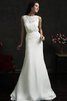 Abito da Sposa con Applique Senza Maniche con Piega A-Line tradizionale Elegante - 1