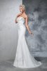 Robe de mariée longue naturel avec perle de sirène de col en cœur - 5