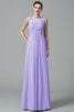 Robe demoiselle d'honneur longue jusqu'au sol de princesse avec chiffon ruché - 18