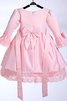 Robe de cortège enfant longue avec manche 3/4 de princesse en satin ligne a - 2