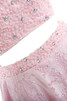 Robe de cocktail romantique impressioé exceptionnel de col bateau en arc-en-ciel - 4