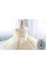 Abito da Cerimonia Bambini mini Ball Gown con Increspato in Organza al ginocchio alta vita - 5