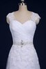 Robe de mariée distinguee fermeutre eclair en dentelle de traîne courte manche nulle - 3