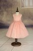 Robe de cortège enfant pailleté plissage de mode de bal en organza jusqu'au mollet - 2