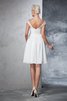 Robe de mariée classique facile ruché a-ligne avec zip - 2