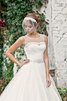 Abito da Sposa A Terra Tondo Naturale Ball Gown Spazzola Treno Lungo - 2