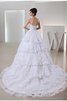 Abito da Sposa Allacciato Ball Gown Lungo Cuore con Applique - 2