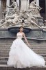 Abito da Sposa Naturale Cuore in Tulle A Terra con Cristino Allacciato - 2