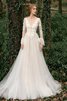 Abito da sposa con fiore naturale sogno convenzionale in tulle scintillante - 3