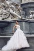 Abito da Sposa Naturale Cuore in Tulle A Terra con Cristino Allacciato - 3