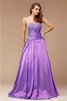 Normale Taille Prinzessin Sittsames Bodenlanges Ballkleid aus Taft - 1