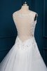 Perlenbesetztes Spitze Ärmellos natürliche Taile Meerjungfrau Stil Brautkleid mit Bordüre - 2