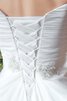 Perlenbesetztes keine Taille Garten sexy romantisches Brautkleid mit Plissierungen - 3