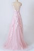 Robe de bal luxueux romantique textile en tulle a-ligne decoration en fleur - 2