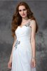 Robe de mariée formelle sexy de traîne courte d'épaule asymétrique a-ligne - 6