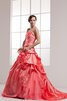 Abito Quinceanera con Stropicciato con Fiore Ball Gown con Applique con Perline Senza Maniche - 3