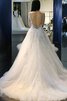 Abito da Sposa favola Profondo V-scollo V-Scollo con Perline in Pizzo Ball Gown - 2