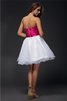 Robe de cocktail bref de princesse avec perle satin tissé extensible en organza - 2