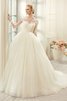 Abito da Sposa con Maniche Lunghe stravagante conservatore decorato Ball Gown favola - 1