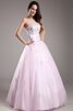 Abito Quinceanera con Perline senza spalline radiosa in Organza in Tulle - 3