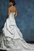 Abito da Sposa Naturale in Raso Senza Maniche con Stropicciato con Criss-cross Ball Gown - 2