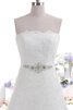 Abito da Sposa A-Line con Fusciacca con Perline Elegante in pizzo con Piega - 2