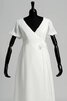 Robe de mariée robe bouffante delicat avec manche courte fermeutre eclair avec ruban - 3