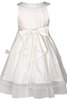 Robe de cortège enfant plissage ligne a en taffetas avec nœud - 2