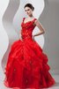 Abito Quinceanera con Ricamo con Perline Fuori dalla spalla Ball Gown con Stropicciato - 5