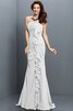 Meerjungfrau Stil Ärmelloses Chiffon Bodenlanges Brautjungfernkleid mit Empire Taille - 28
