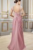 Chiffon Queen neckline drapiertes Elegantes Ballkleid mit Reißverschluss mit Perlen - 2