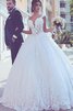 Abito da sposa distintivo ball gown cuore con piega spazzola treno naturale - 1