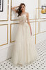 Robe de bal avec sans manches textile en tulle glamour naturel longue - 3