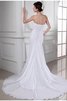 Abito da Sposa Coda A Strascico Cappella Moda Alta Vita in Chiffon Allacciato - 2