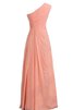 Robe demoiselle d'honneur luxueux naturel fermeutre eclair jusqu'au sol en chiffon - 2