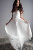 Robe de mariée attirent nature en chiffon avec sans manches de tour de ceinture en haute - 8