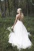 Robe de mariée incroyable a-ligne au jardin plissage modeste - 1