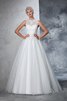 Abito da Sposa Ball Gown A Terra Alta Vita Vintage Senza Maniche - 4