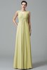 Robe demoiselle d'honneur longue jusqu'au sol de princesse avec chiffon ruché - 8