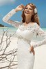 Seeküste lange Ärmeln Meerjungfrau Stil konservatives Elegantes Brautkleid mit Perlen - 3